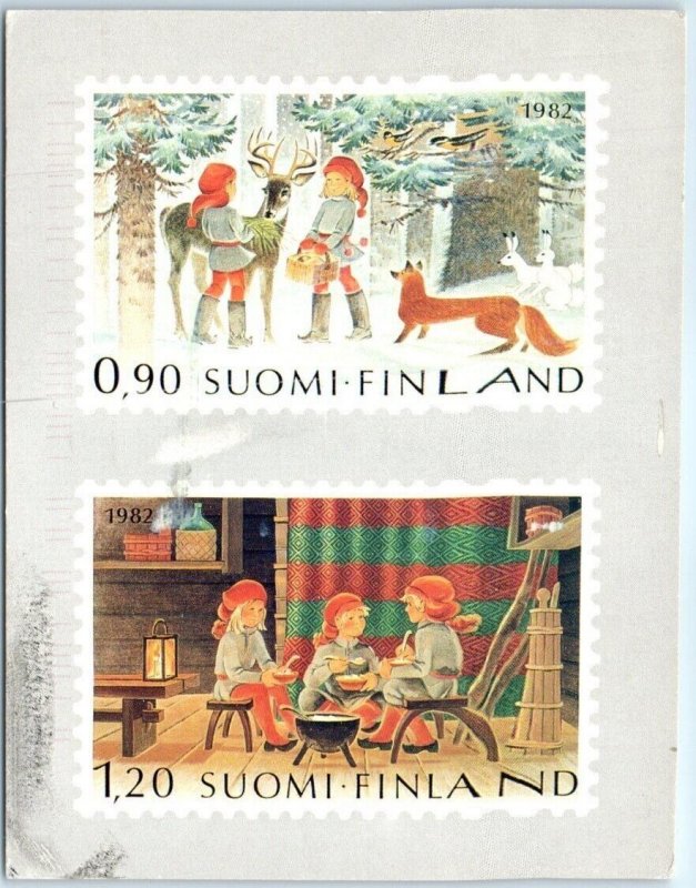 Postcard - The picture of motives of the 1982 Christmas stamps - Finland 