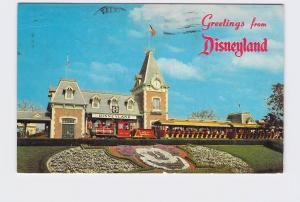 VINTAGE POSTCARD DISNEYLAND MAIN STREET USA GREETINGS FLORAL MICKEY #7