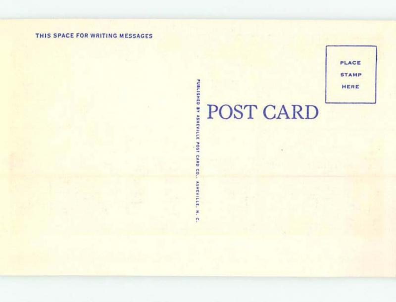 Unused Linen POST OFFICE SCENE Brevard North Carolina NC hs1144