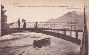 France Annecy Pont des Amours et le Mont Veyrier