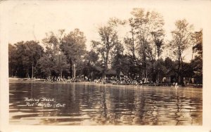 Port Bolster Ontario Canada Bathing Beach Real Photo Vintage Postcard AA67827