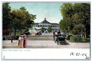 San Antonio Texas TX Postcard Hot Wells Bath House Exterior 1906 Tuck Antique