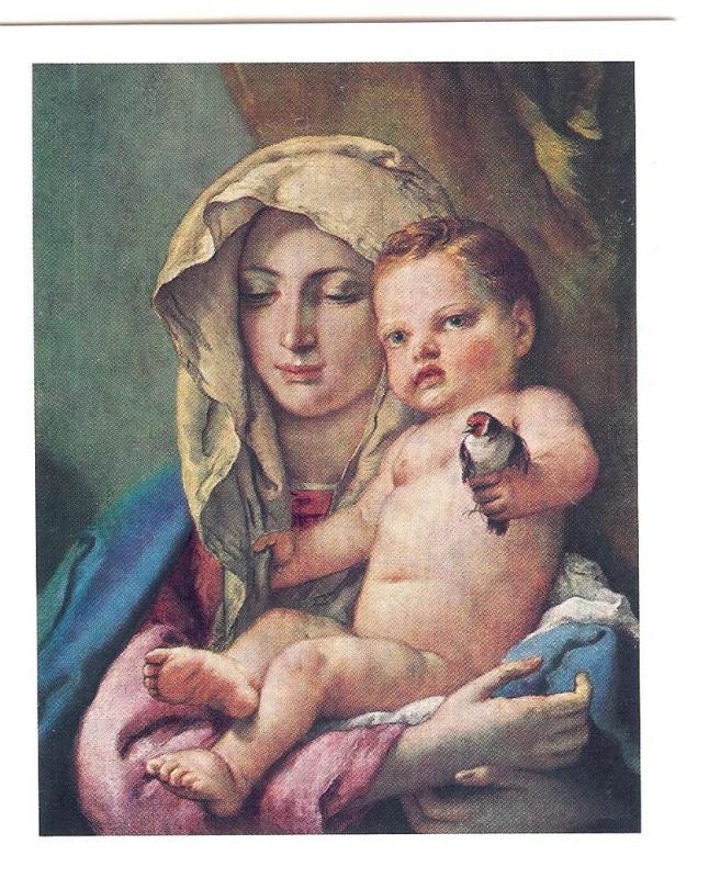 Postcard, Tiepolo \Madonna of the Goldfinch\,**Mint**