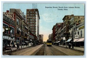 1914 Superior Street, South from Adams Street, Toledo Ohio OH Postcard