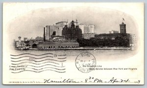 SS Hamilton  On Board Notice  April 24  Postcard  1903