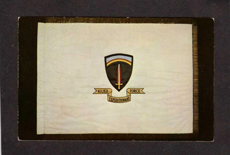 NY Shaef Flag US Military Academy West Point New York Army Postcard Allied Force