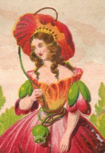 1870s-80s J.H. Ranney Florist & Seedsman Anthropomorphic Flower Lady #10 F113