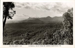 australia, VIC, MARYSVILLE, Cathedral Mount from Mt. Gordon, Rose Series RPPC