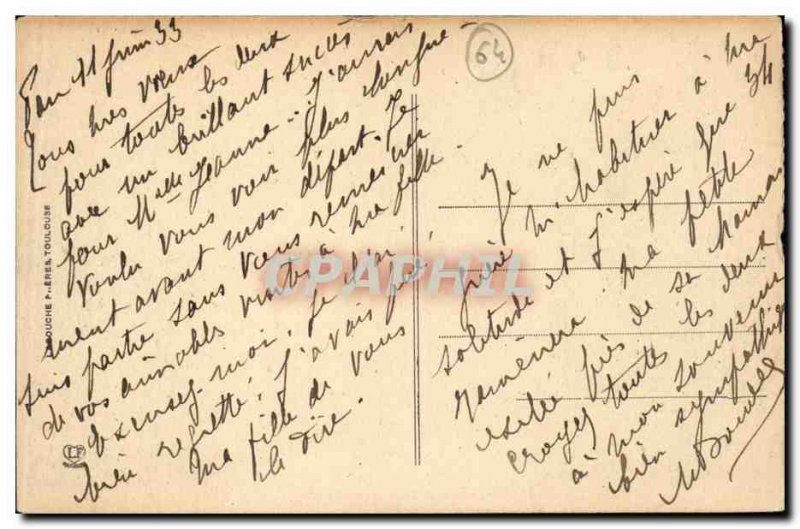 Pau Old Postcard The Pyrenees Boulevard