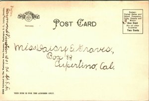 Vtg Postcard c 1908 White House Washington DC w Glitter - Washington News Co