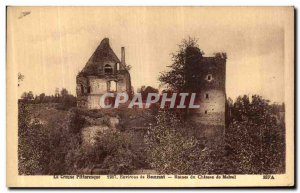 Old Postcard Around Bonnat Ruins of Chateau de Malval