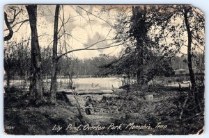1909 LILY POND OVERTON PARK MEMPHIS TENNESSEE ANTIQUE POSTCARD*CONDITION*
