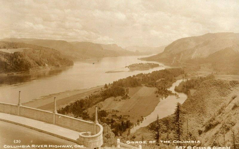 c. 1910 RPPC Gorge Of Columbia River Highway Oregon Postcard P31
