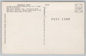 Colorado~View Of Monarch Cresst~On US Hwy 50~Vintage Postcard 