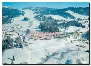 Modern Postcard Les Rousses (Jura) Alt 1170 m Route Blanche Aerial Vue generale