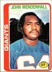 1978 Topps Football Card John Mendenhall New York Giants sk7266