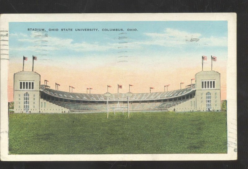 COLUMBUS OHIO STATE BUCKEYES UNIVERSITY FOOTBALL STADIUM 1929 POSTCARD