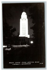 Vintage 1940's RPPC Postcard State Capitol Building Lincoln Nebraska