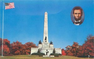 Spingfield Illinois Lincoln  Monument Chrome Postcard Unused