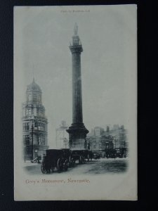 Newcastle GREY'S MONUMENT shows CONSTRUCTION OF EMERSON CHAMBERS c1903 Postcard