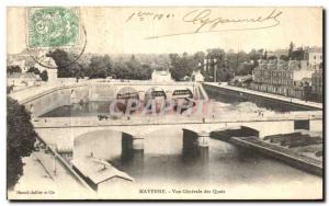 Old Postcard Mayenne Vue Generale Quays