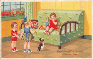 BG8902 children dog girl geburtstag birthday greetings germany