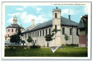 1920 East End State Prison Exterior Building Jackson Michigan Vintage Postcard