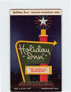 Postcard Holiday inn Chicago-Waukegan West Gurnee Illinois USA