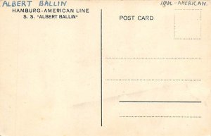 Albert Ballin Hamburg-American Line Ship 