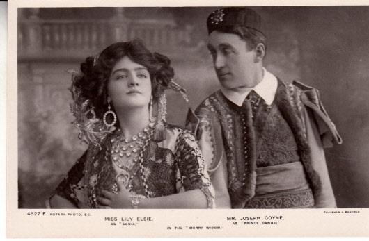 Joseph Coyne and Lily Elsie in Merry Widow