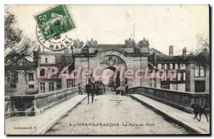 Old Postcard Vitry Le Francois La Porte Du Pont