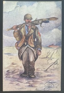 Mint France Color Picture Postcard Red Cross Volunteer At War