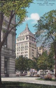 Illinois Peoria Alliance Life Building From Court House Square