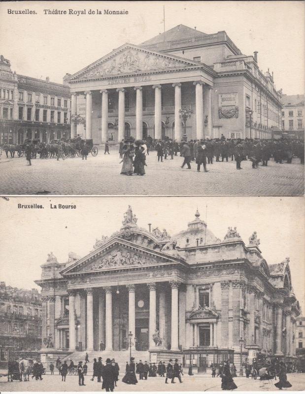 Lot 2 early animated postcards Brussels Belgium