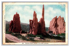 Postcard CO Cathedral Spires Garden Of The Gods Colorado