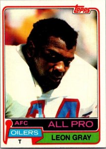 1981 Topps Football Card Leon Gray Houston Oilers sk10333