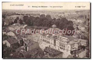 Old Postcard Ain Illustrates Bourg en Bresse panoramic view