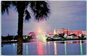 Postcard - Night View of Downtown - St. Petersburg, Florida