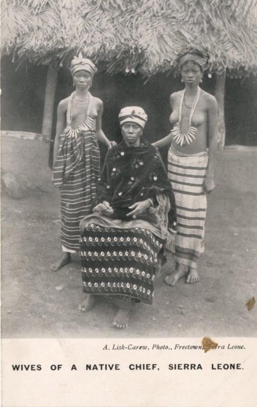 Madam Hamonyah Chief Kennema Sierra Leone Africa Native Chief Wives Postcard E4 