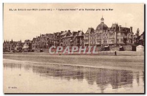 La Baule Old Postcard Splendid Hotel and backfill taken from the sea