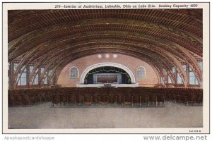 Ohio Lakeside Interior Of Auditorium Ohio On Lake Erie Seating Capacity 400