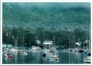 M-12793 An Early Snow Fall in Camden Harbor Maine