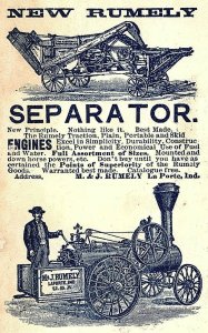 1880's M&J Rumely Tractor Separator Engraved Victorian Trade Card #2 P135