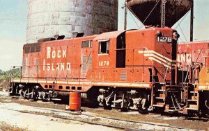 Rock Island Railroad Train GP-7 1278 Burr Oak Yard Blue Island Illinois postcard