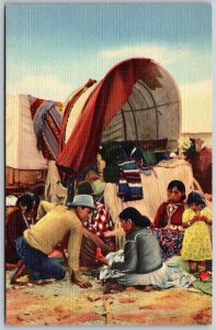 Vtg Native American Fair at Indians of the Southwest New Mexico 1940s Postcard