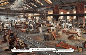 Lepizig Germany Karl Karuse Factory Foundry Interior Vintage Postcard AA69830