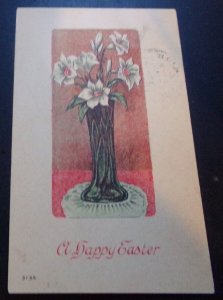 VINTAGE .01 POSTCARD -  USED -  HAPPY EASTER