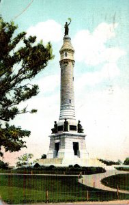 Connecticut New Haven East Rock Park Soldiers Monument 1912