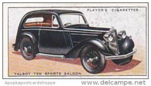 Player Cigarette Card Motor Cars No 45 Talbot Ten Saloon