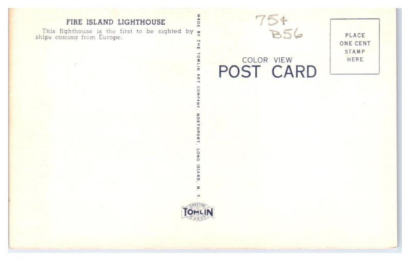 Fire Island Lighthouse, NY Postcard